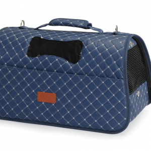 TRASPORTINO TRAPUNTATO "ROMBO" BLU50X27X27 CM
