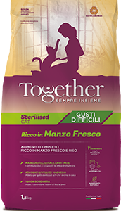 TOGETHER CAT STERILIZED MANZO E RISO 1,5 KG