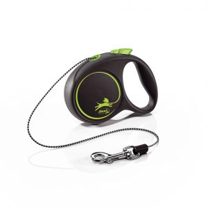 FLEXI DESIGN BLACK GUINZAGLIO CORDA XS 3 MT VERDE