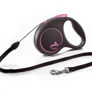 FLEXI DESIGN BLACK GUINZAGLIO CORDA S 5 MT ROSA