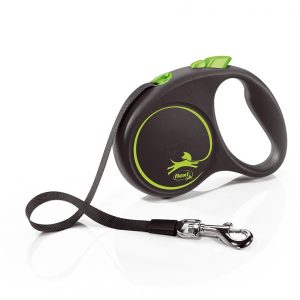 FLEXI DESIGN BLACK GUINZAGLIO FETTUCCIA S 5 MT VERDE
