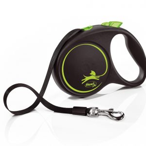 FLEXI DESIGN BLACK GUINZAGLIO FETTUCCIA M 5 MT VERDE