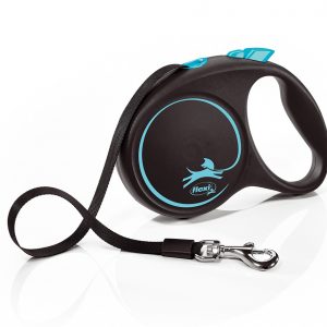 FLEXI DESIGN BLACK GUINZAGLIO FETTUCCIA M 5 MT BLU