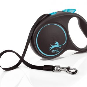 FLEXI DESIGN BLACK GUINZAGLIO FETTUCCIA L 5 MT BLU
