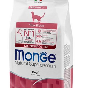 MONGE CAT STERILIZED MANZO 1,5 KG