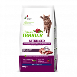TRAINER NATURAL CAT STERILIZED ANATRA 1,5 KG