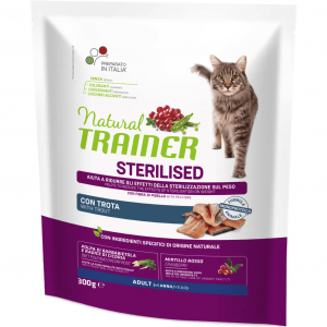 TRAINER NATURAL CAT STERILIZED TROTA E PISELLI 300 GR