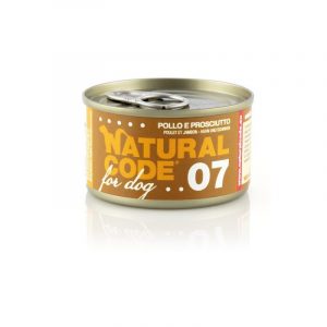 NATURAL CODE CANE POLLO E PROSCIUTTO LATTINA 90 GR