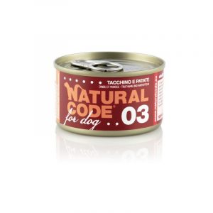 NATURAL CODE CANE TACCHINO E PATATE LATTINA 90 GR