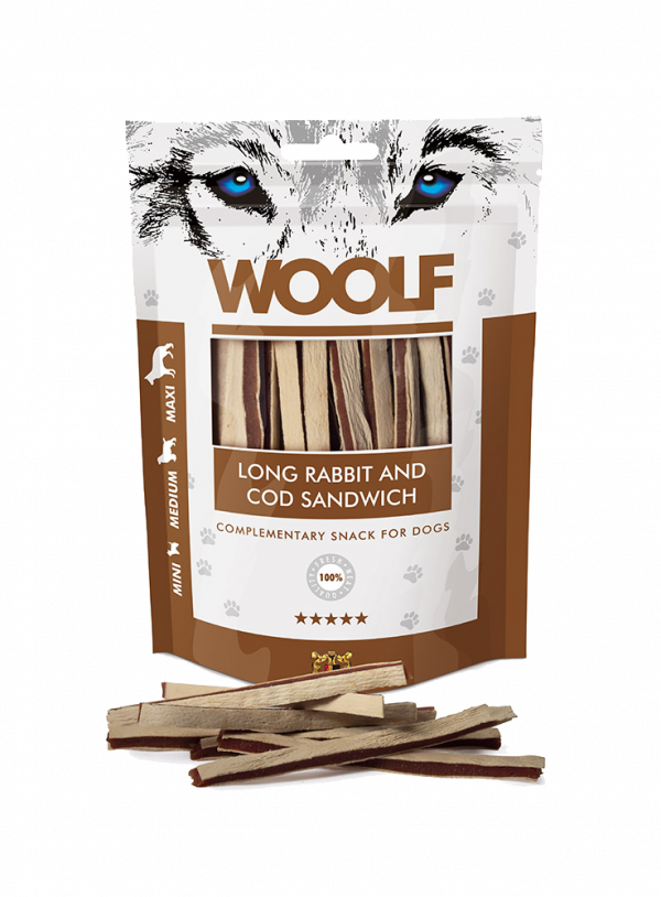 WOOLF SANDWICH DI CONIGLIO E MERLUZZO 100 GR