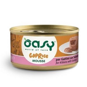 OASY CAT CAPRICE MOUSSE GATTINI SALMONE LATTINA 85 GR