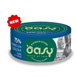 OASY CAT MORE LOVE TONNO E SOGLIOLA LATTINA 70 GR