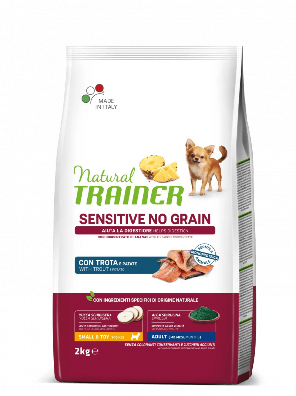 TRAINER NATURAL DOG SENSITIVE NO GRAIN ADULT MINI TROTA E PATATE 2 KG