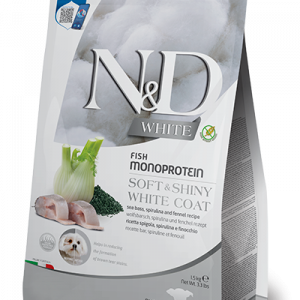 ND DOG WHITE SPIGOLA SPIRULINA E FINOCCHIO PUPPY MINI 1,5 KG