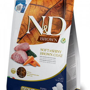 ND DOG BROWN AGNELLO SPIRULINA E CAROTE PUPPY MEDIO MAXI 2 KG