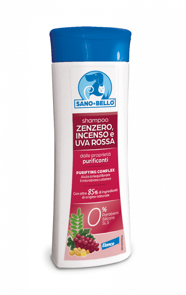 SHAMPOO CANI ZENZERO, INCENSO E UVA ROSSA 250 ML