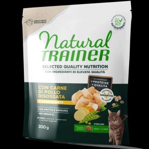TRAINER NATURAL SELECTED CAT STERILIZED NO GRAIN POLLO 300 GR