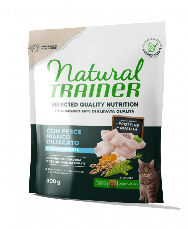 TRAINER NATURAL SELECTED CAT STERILIZED PESCE 300 GR
