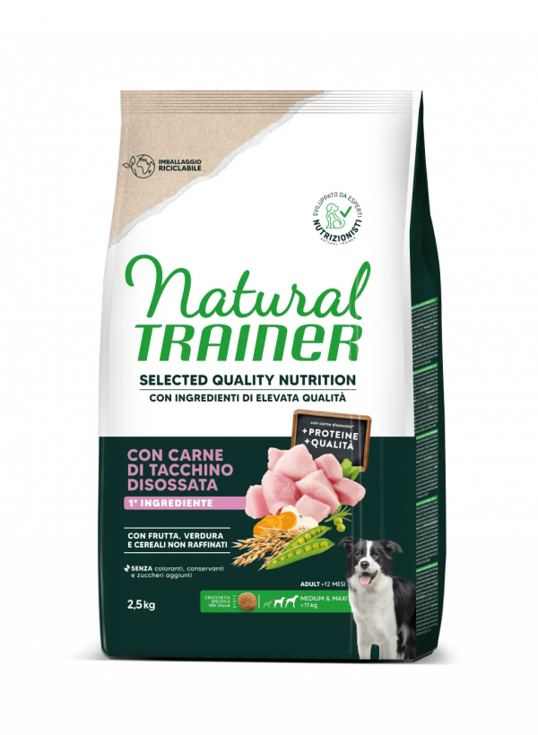 TRAINER NATURAL SELECTED DOG ADULT MEDIO-MAXI TACCHINO 10 KG